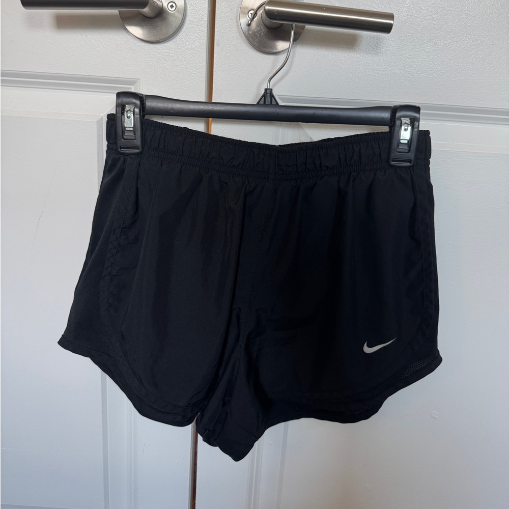 Solid Black Nike Track Shorts